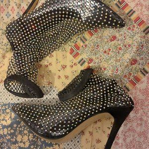 Mesh Pointed Toe Pumps